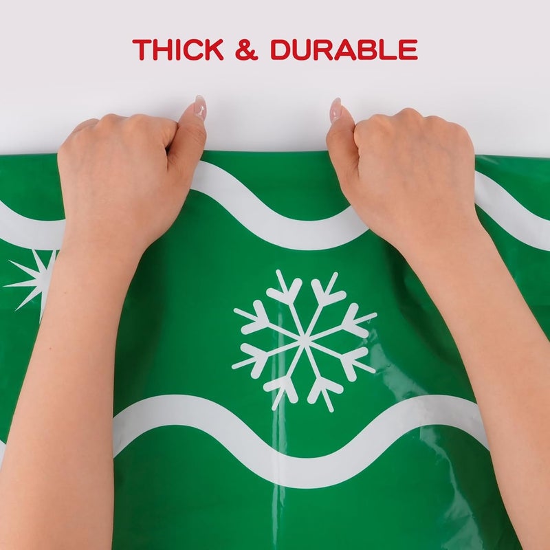 Sofier Large Christmas Gift Bags 36"x56" Holiday Gift Wrap Jumbo Christmas Bag for Gifts Giant Sacks for Presents Big Xmas Plastic Gifts Bags (Green Wave) - Image 5